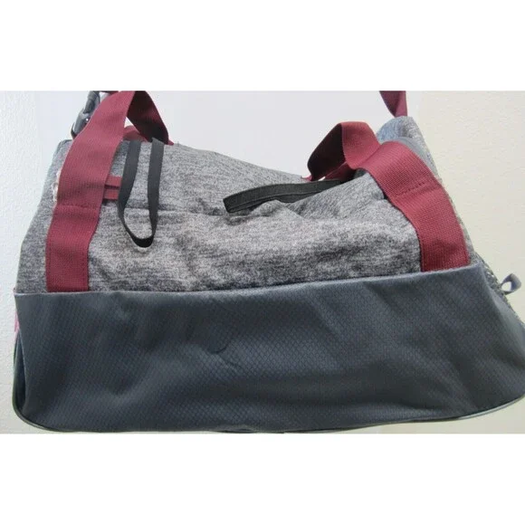 Adidas Squad III Grey Duffel Bag Jersey Onix/Noble MaroonB161 - Brand New!